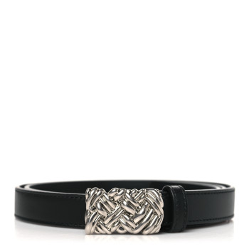 BOTTEGA VENETA Nappa Knot Buckle Belt 90 36 Black