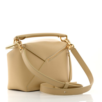 LOEWE Calfskin Small Puzzle Edge Bag Dark Butter