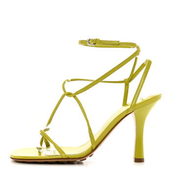 BOTTEGA VENETA Crush Calfskin The Line 90mm Sandals 37 Acid