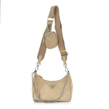 PRADA Nylon Re-Edition 2005 Shoulder Bag Cammeo