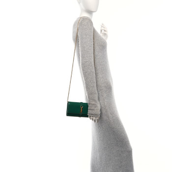 GUCCI Snakeskin Jackie 1961 Chain Wallet Green