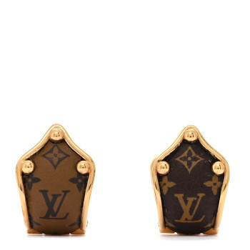 LOUIS VUITTON Reverse Monogram Clip On Earrings