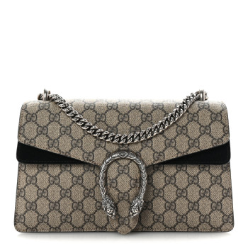 GUCCI GG Supreme Monogram Small Dionysus Shoulder Bag Black