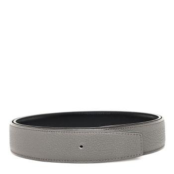 HERMES Box Togo 32mm Belt Strap 85 34 Black Etain