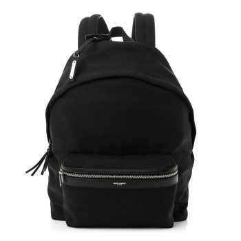 SAINT LAURENT Canvas City Backpack Black