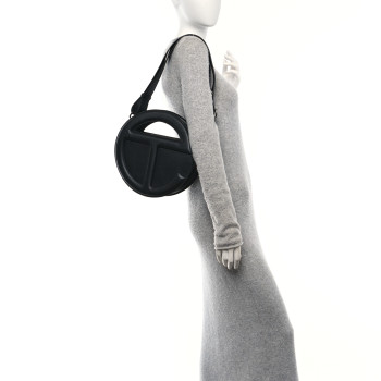 TELFAR Vegan Leather Major Circle Bag Black