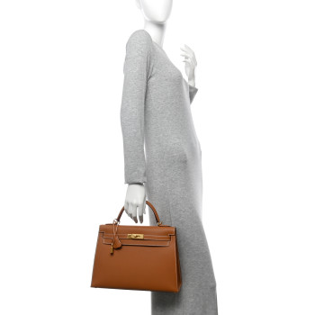 HERMES Epsom Kelly Sellier 32 Gold