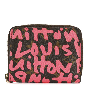 LOUIS VUITTON Monogram Graffiti Zippy Coin Purse Fuchsia