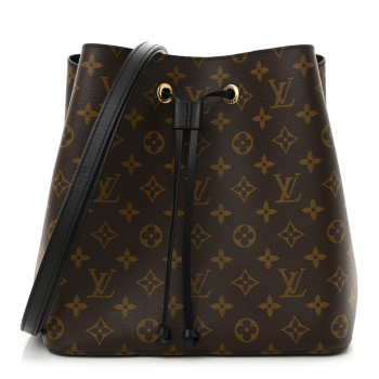 LOUIS VUITTON Monogram Neonoe MM Black