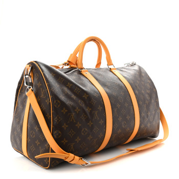 LOUIS VUITTON Monogram Macassar Keepall Bandouliere 50 Safran Yellow