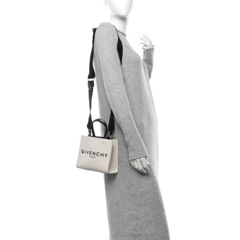 GIVENCHY Canvas Mini Bond Shopper 4G Tote White Black