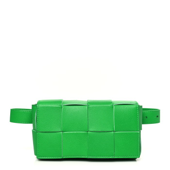 BOTTEGA VENETA Nappa Maxi Intreccio Mini Belt Cassette Bag Parakeet
