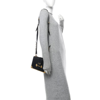 PRADA City Calf Saffiano Cahier Bag Black