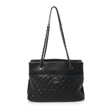 CHANEL Caviar Quilted Urban Companion Shopping Tote Black