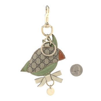 GUCCI GG Supreme Monogram Parrot Bag Charm