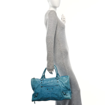BALENCIAGA Agneau Classic Hardware Work Sky Blue