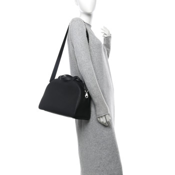 THE ROW Grained Calfskin Bowling Bag Two Black