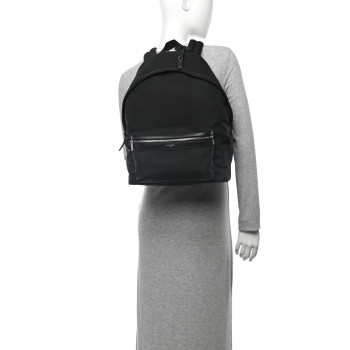 SAINT LAURENT Canvas City Backpack Black