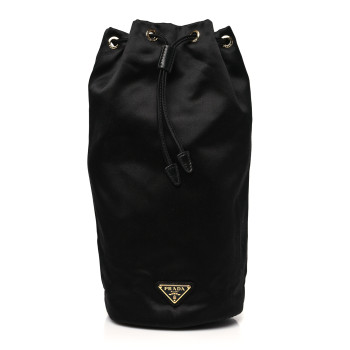 PRADA Nylon Vela Drawstring Pouch Black