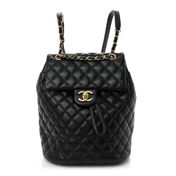 CHANEL Calfskin Quilted Small Urban Spirit Backpack Black
