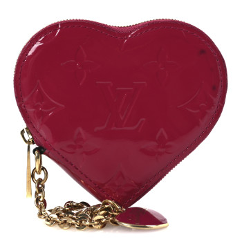 LOUIS VUITTON Vernis Heart Coin Purse Rose Indien