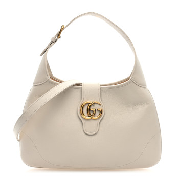 GUCCI Goatskin Medium Aphrodite Shoulder Bag Mystic White