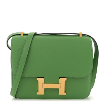 HERMES Epsom Constance 18 Vert Yucca