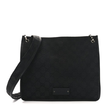 GUCCI Monogram Messenger Bag Black