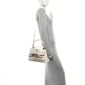 LOUIS VUITTON X PAOLA PIVI Taurillon Arty Capucines MM White