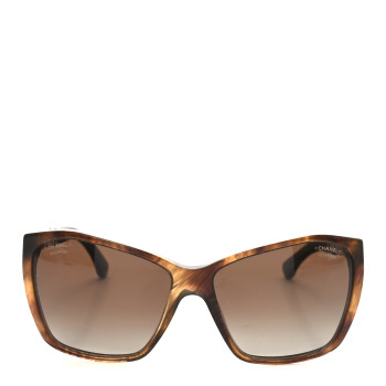 CHANEL Lambskin Quilted Reissue Polarized Sunglasses 5327-Q Brown