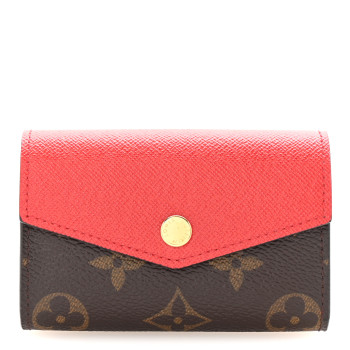 LOUIS VUITTON Monogram Sarah Multicartes Coquelicot