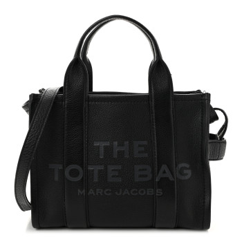 MARC JACOBS Grained Calfskin Small The Tote Bag Black