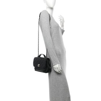 CHANEL Caviar Quilted Medium Business Affinity Flap Black