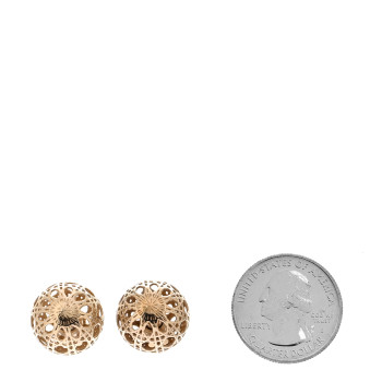 CHRISTIAN DIOR Cannage Mise En Dior Tribal Earrings Gold