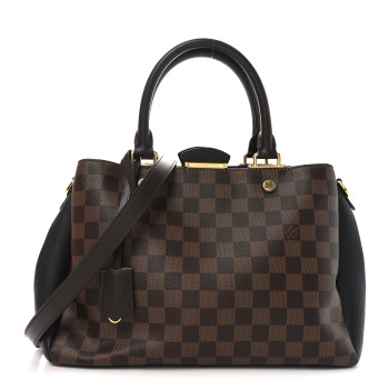 LOUIS VUITTON Damier Ebene Cuir Taurillon Brittany Black