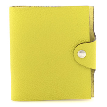 HERMES Togo Ulysse Mini Notebook Cover Soufre