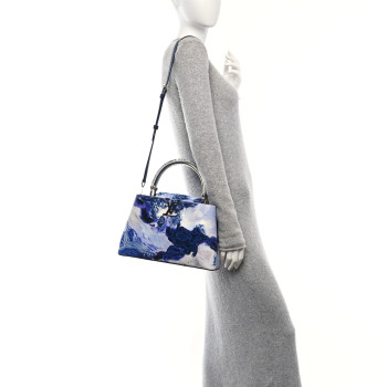 LOUIS VUITTON X DONNA HUANCA Taurillon Fabric Arty Capucines MM Blue Multicolor