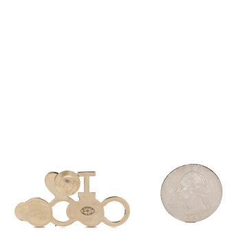 CHANEL Metal Resin Pearl I Love Coco Brooch Gold Brown Pink