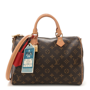 LOUIS VUITTON Monogram Speedy Soft Crafty 30 Red