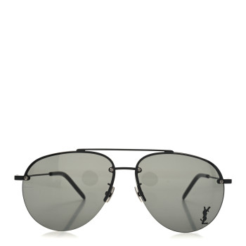 SAINT LAURENT Metal Aviator Classic 11 Sunglasses Black
