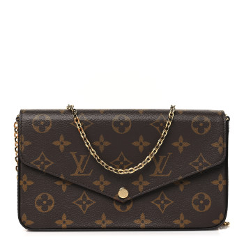 LOUIS VUITTON Monogram Pochette Felicie Chain Wallet Fuchsia