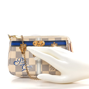 LOUIS VUITTON Damier Azur Summer Trunks Porto Cervo Mini Pochette Accessories
