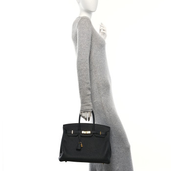HERMES Taurillon Clemence Birkin 35 Black