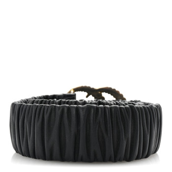 GUCCI Calfskin Elastic Torchon Double G 40mm Belt 95 38 Black