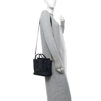 CELINE Smooth Calfskin Nano Luggage Ink
