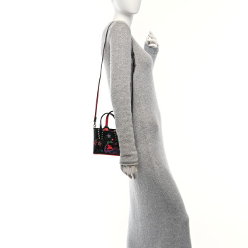 CHRISTIAN LOUBOUTIN Patent Calfskin Mini Starlight Cabata Tote Multicolor