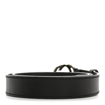 GUCCI Calfskin Interlocking G Belt 85 34 Black