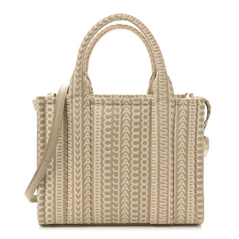 MARC JACOBS Calfskin Small The Monogram Tote Khaki
