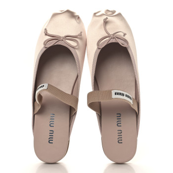 MIU MIU Raso Ballerina Mules 40 Orchidea