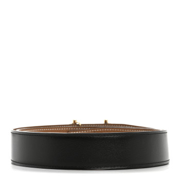 HERMES Chamonix Togo 32mm Royal Belt 85 Black Gold